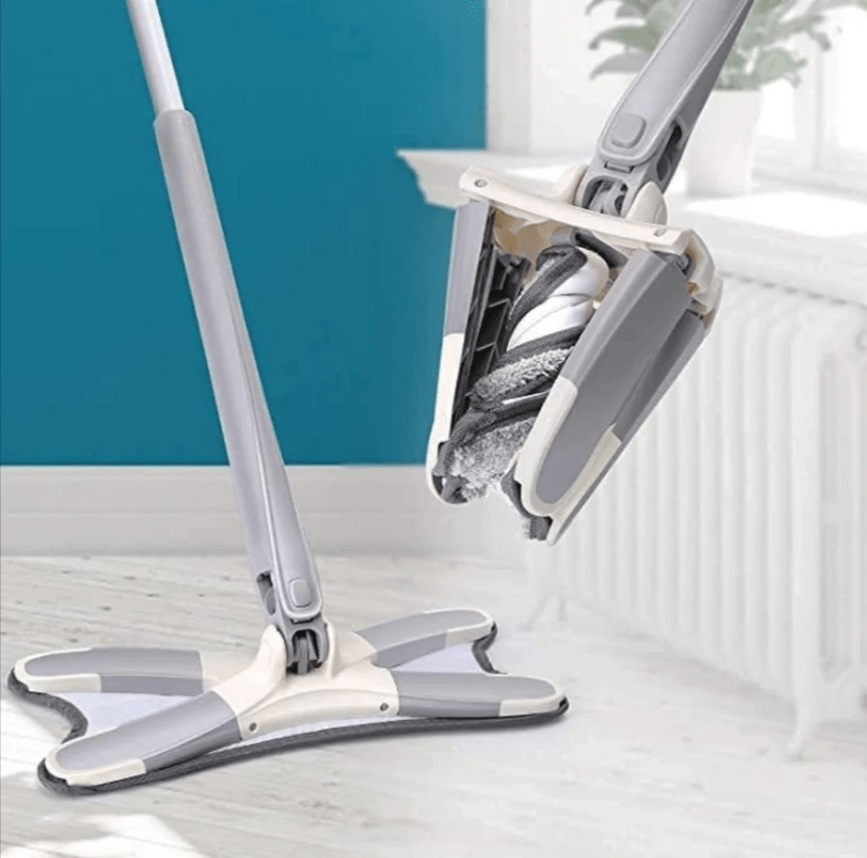 Microfiber X Type 360 Degree Flat Hand-Free Wash Mop