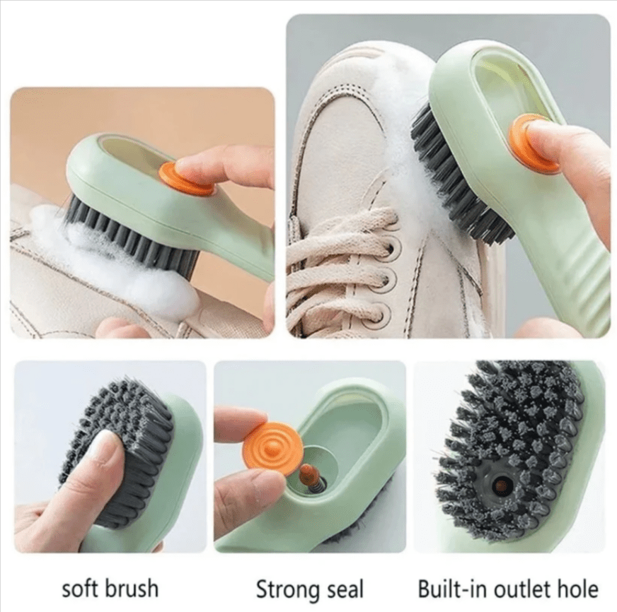Multifunctional Scrubbing Brush With Soap Dispenser (Pack of 2)